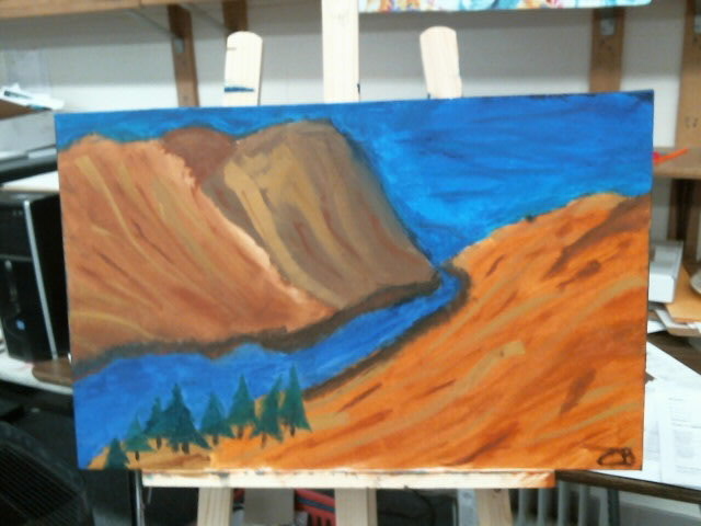 I added trees, and a muddy bank effect to my river.